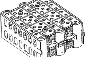 圆柱形锂离子电池组合框架