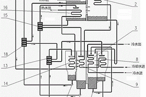 带单效发生溶液串联的热水型溴化锂吸收式冷水机组