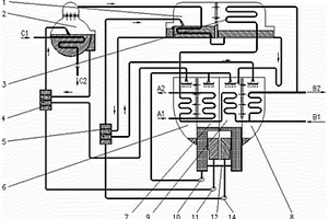 二段复叠式双效溴化锂吸收式制冷热泵机组
