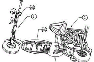 可拆搭接结构的锂电池两轮电动车