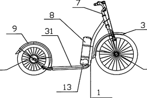 电动滑板自行车