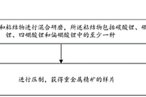 重金属精矿的样片及其制备方法和应用