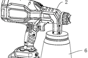 锂电喷漆枪的快拆结构