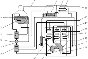 热水倒串联蒸汽双效型溴化锂吸收式热泵机组