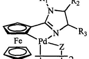 二茂铁基咪唑啉环钯化合物、其制备以及在催化合成偶联产物方面的应用