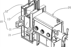 连接手套箱的真空干燥炉及其取料方法