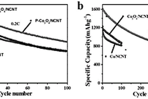 氮掺杂碳纳米管负载磷掺杂四氧化三钴复合材料的制备方法及应用