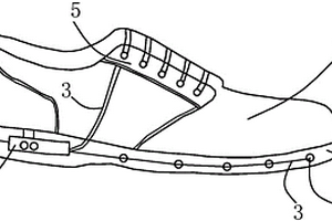 采用机械能发电装置供电的发光鞋