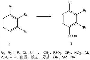 含卤素芳烃C-H键羧基化的制备方法