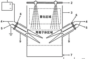 雾化等离子体处理废水的装置及其方法