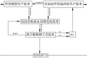 利用环氧氯丙烷生产过程中产生的高盐有机废水用以生产离子膜烧碱的方法