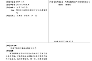 阴离子染料印染废水的处理工艺