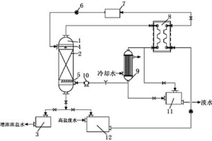 气-水双循环的增湿去湿高盐废水淡化装置及工艺