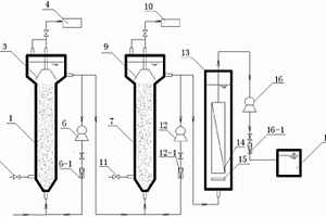 双级流化床-膜生物反应器及采用双级流化床-膜生物反应器处理焦化废水的方法