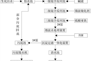 煤化工废水处理深度去除CODcr处理系统及处理工艺