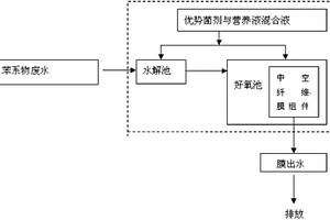 利用微生物强化MBR工艺处理苯系物工业废水的方法