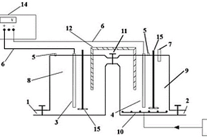 利用电化学法去除废水中重金属的装置及其实现方法