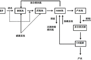 废水处理系统及其用于医院废水的深度处理工艺