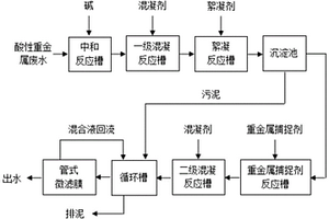 酸性重金属废水处理装置及工艺