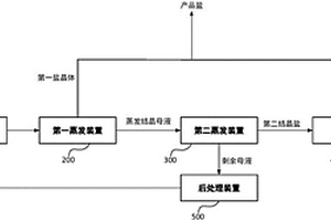 浓盐废水的蒸发结晶母液处理系统