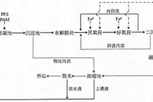 零价铁磁分离强化印染废水生物脱氮的方法