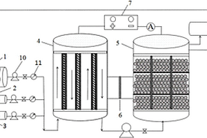 处理焦化废水同步产氢的装置及方法