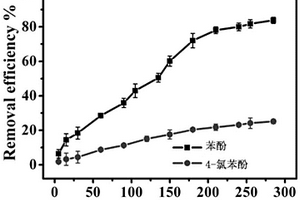 石墨烯量子点/四氧化三铁复合物催化降解酚类废水的方法