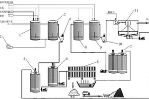 SO2/Air法-络合沉淀法联合处理氰化浸金尾矿浆和废水的装置