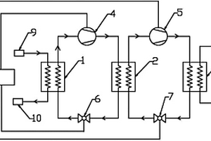 复叠制冷循环式高温水源热泵机组及其控制方法
