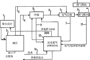 处理来自乙酸乙烯酯和乙烯在水介质中聚合的废水和废气冷凝物的方法