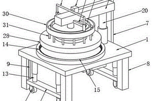 金属垫片磨盘升降及水分流机构
