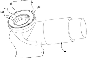 可承插密封连接不同口径排污管的弯管接头