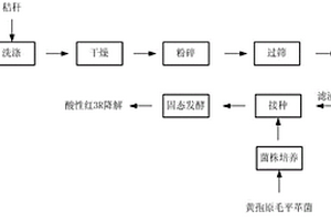 秸秆吸附偶联真菌发酵去除酸性红3R的方法