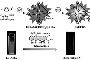 Eu3+功能化MOF荧光探针及其制备方法和检测四环素类药物的应用