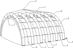 浮空气肋复合水枕充气膜结构施工方案