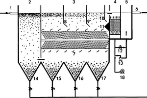 芬顿化学氧化反应的一体化泥水分离装置和方法