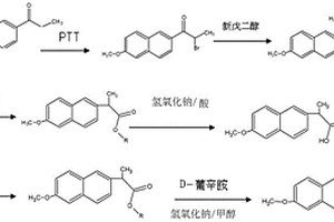 合成D,L-萘普生酯并用于拆分制备萘普生的方法
