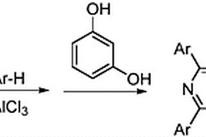 将傅克法制备芳基均三嗪类紫外光吸收剂中的催化剂再循环利用的方法
