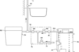 能够储存并利用净水机中非饮用水的分体装置以及存储利用方法