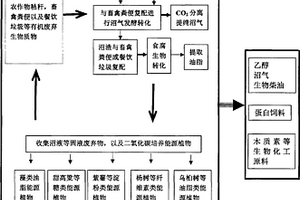 利用有机废弃物制备乙醇，沼气和生物柴油的联产方法