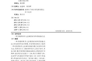 负载纳米多元金属的硅材料的制备方法