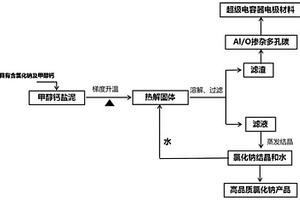 有机废盐热解提纯氯化钠同时制取掺杂碳的方法