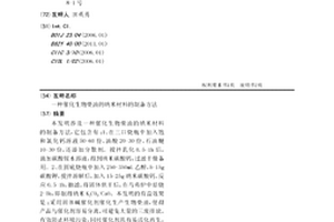 催化生物柴油的纳米材料的制备方法