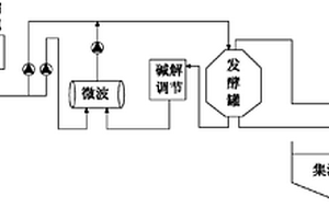 微波和碱联合处理循环回流污泥强化厌氧发酵产生沼气的方法