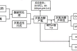 酶解高纤维水生植物联产氢气和甲烷的生物燃气制备方法