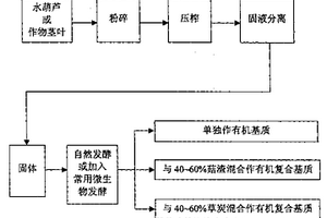 利用水葫芦、作物茎叶生产有机基质工艺