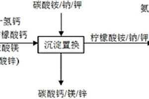 钙盐法与沉淀置换耦合清洁生产柠檬酸的方法