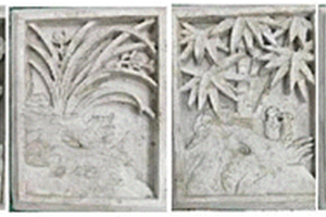 磷石膏基轻质免烧仿古砖雕及其制备方法