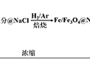 基于盐模板法回收芬顿污泥制备二维Fe/Fe<Sub>3</Sub>O<Sub>4</Sub>光催化剂的方法
