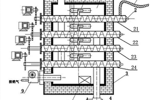 一种连续式轧钢油泥热解炭化处理装置及方法